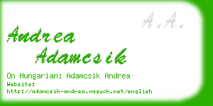 andrea adamcsik business card